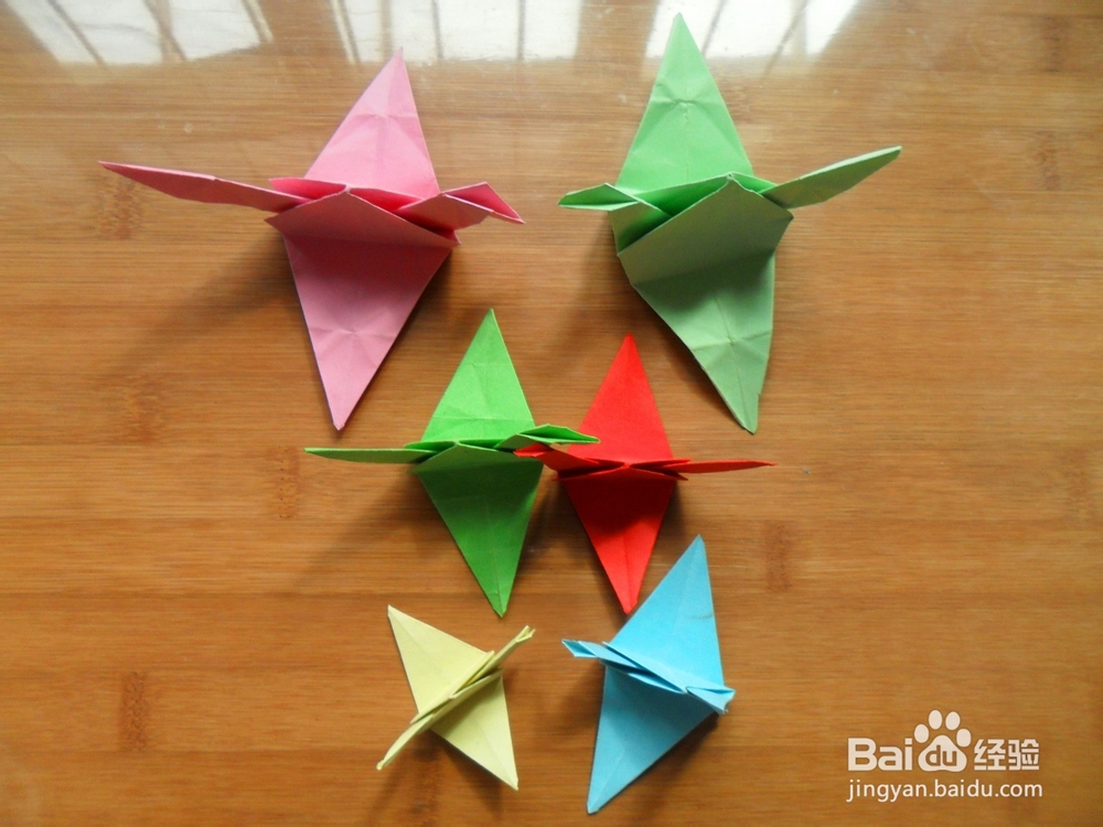 五彩缤纷千纸鹤的两种简单折法