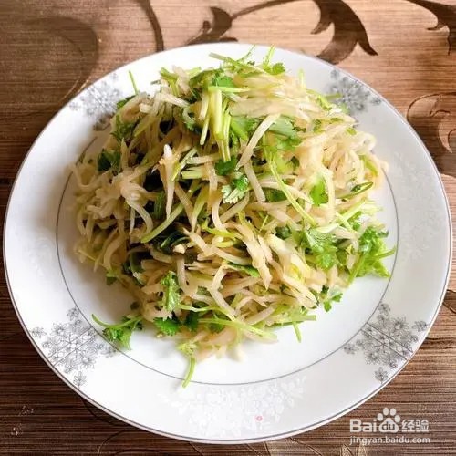 白萝卜丝炒香菜