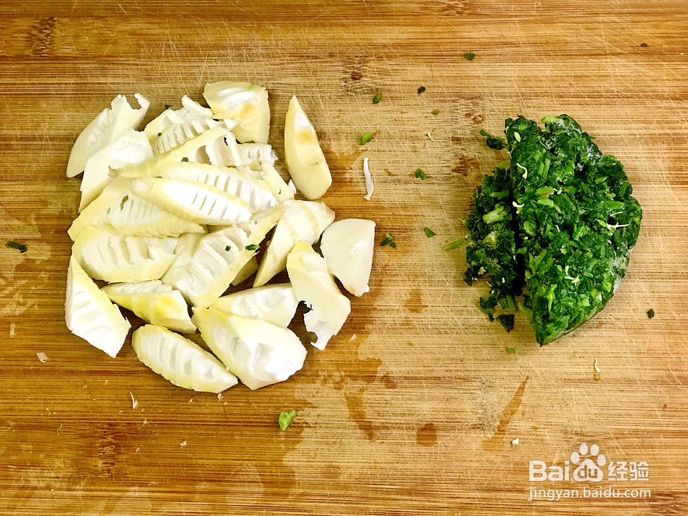 爽脆可口的荠菜春笋炒年糕