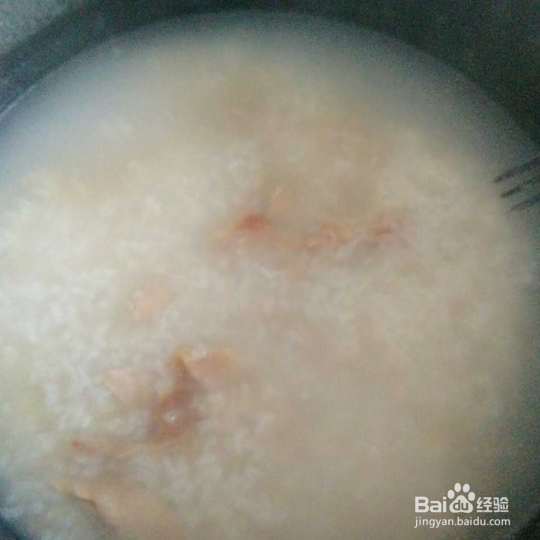 莴笋叶肉片粥