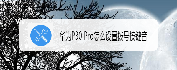 华为P30 Pro怎么设置拨号按键音