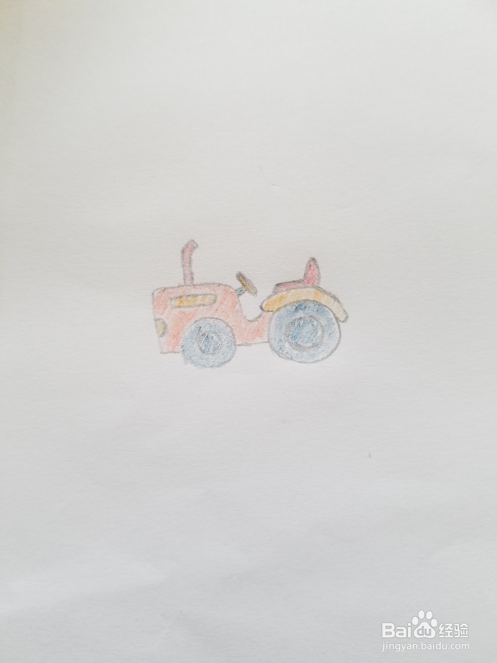 简笔画：拖拉机的画法