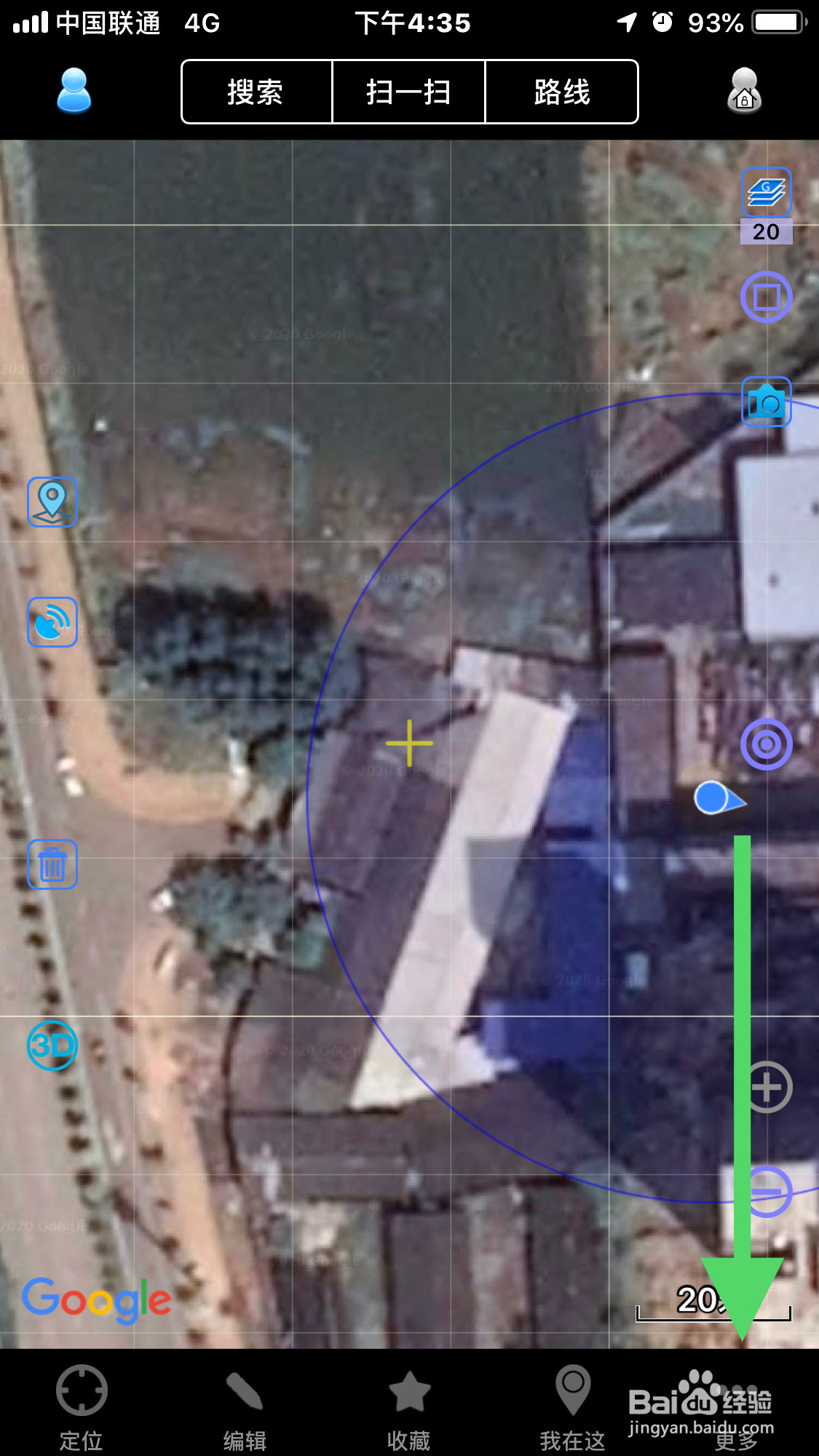 奥维互动地图如何在主界面窗口显示倾斜角度