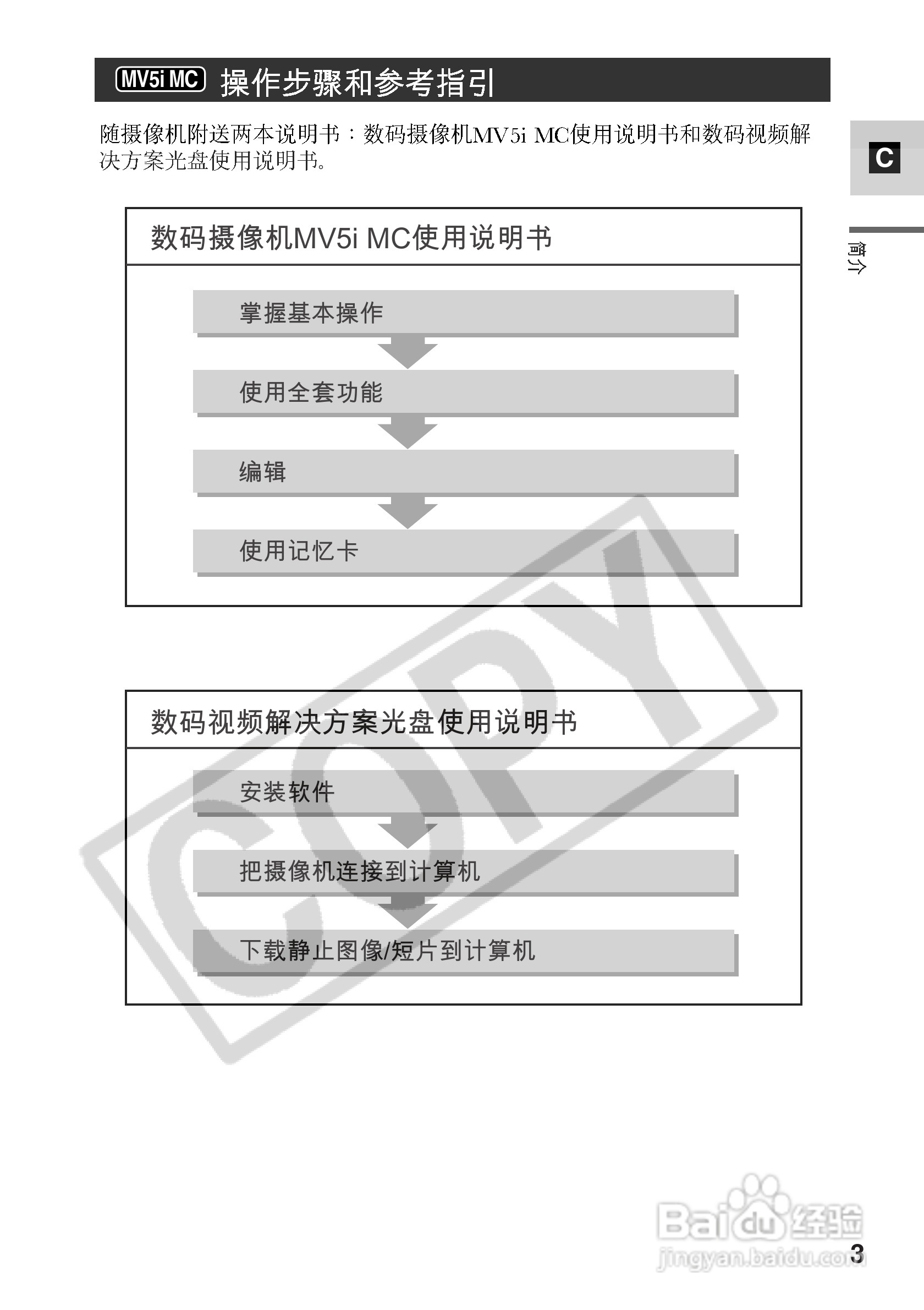 佳能MV5iMC数码摄像机使用说明书:[1]