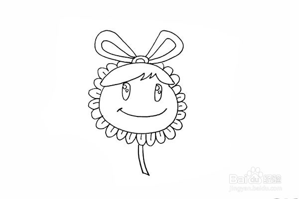 简笔画之卡通向日葵