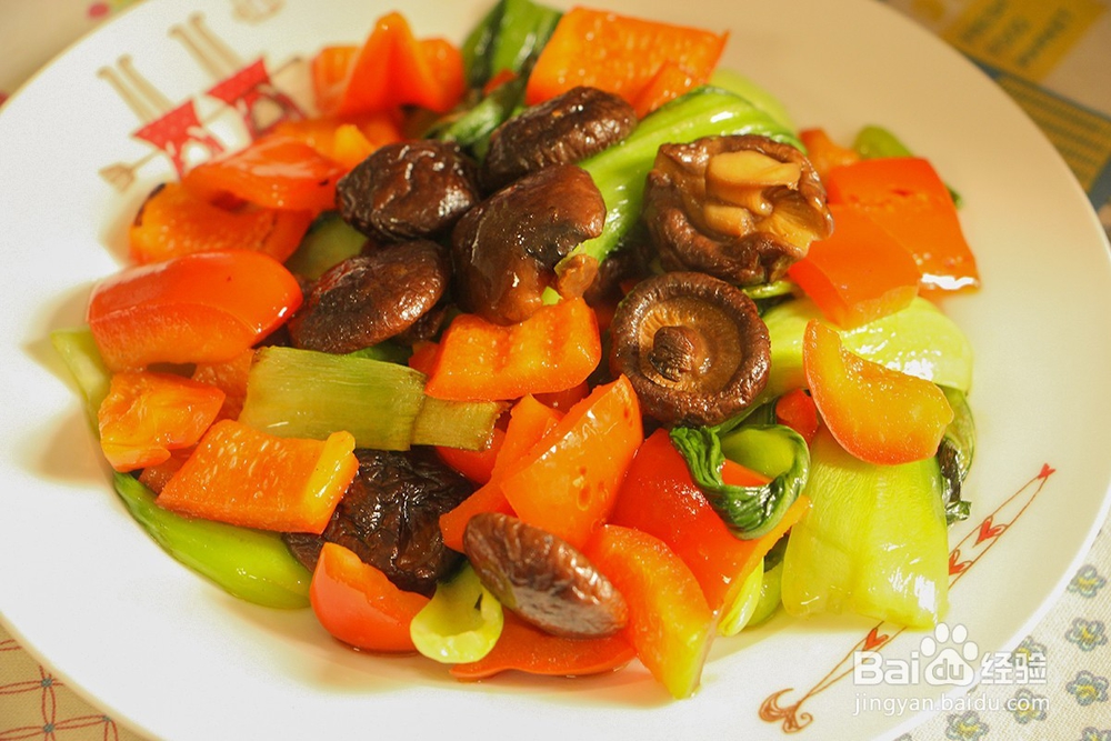 家常美食——香菇炒青菜