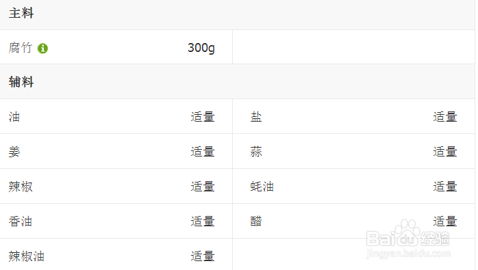 美味蚝油腐竹的做法