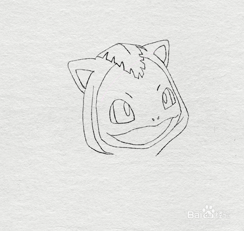 如何画神奇宝贝妙娃花的简笔画