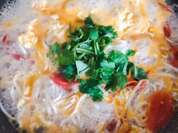 西红柿鸡蛋热汤面