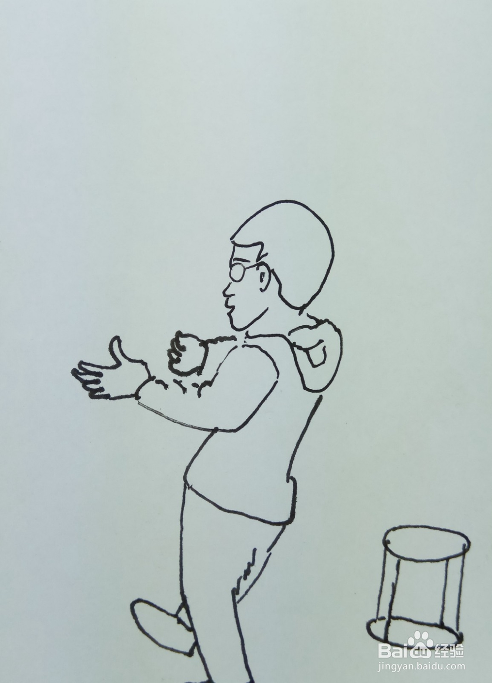 怎样画简笔画比划着学拉弓