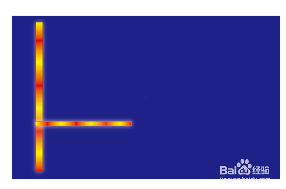 在AI如何制作红黄渐变数码管效果