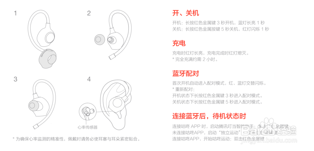 iBFree2智能心率蓝牙运动耳机用户说明指南