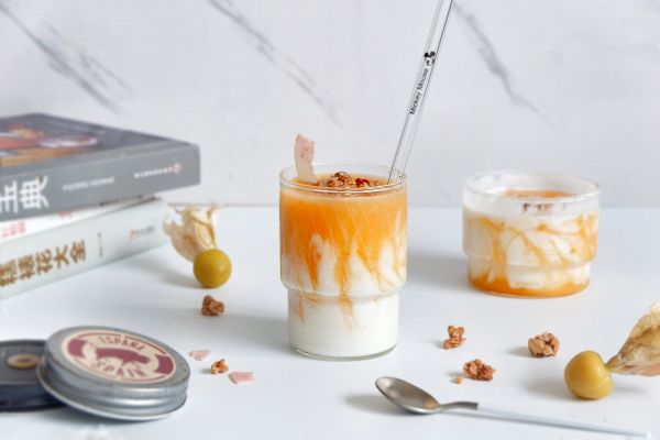 石纹哈密瓜酸奶