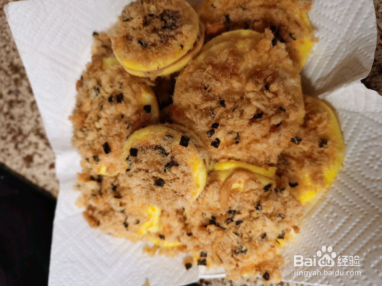 海苔肉松小贝的做法