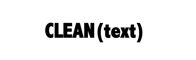 Excel函数详解：[112]CLEAN函数用法