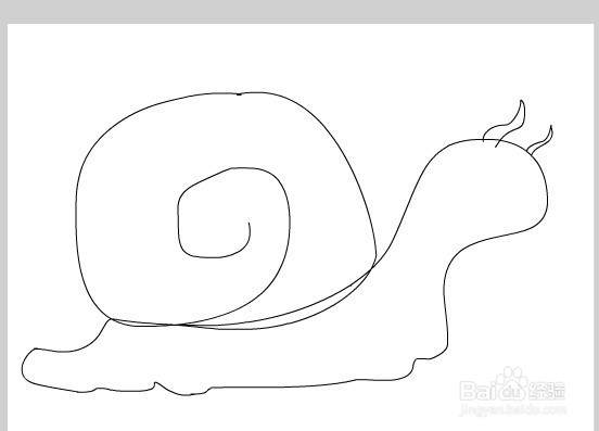 flash铅笔工具绘制卡通蜗牛