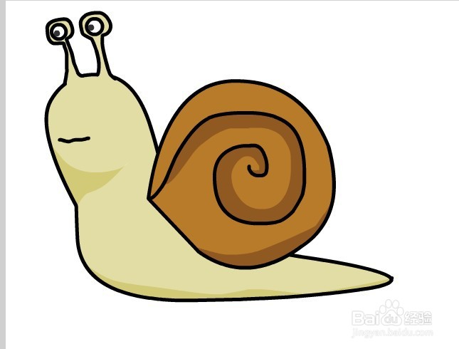 flash用椭圆形工具和矩形工具绘制一只蜗牛