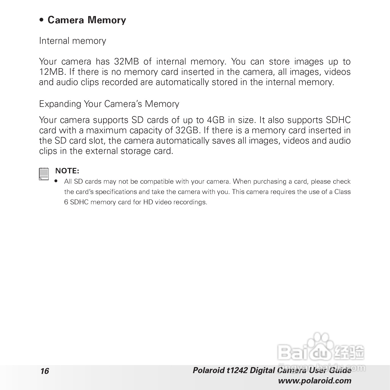 宝丽来Polaroid t1242数码相机使用说明书:[2]