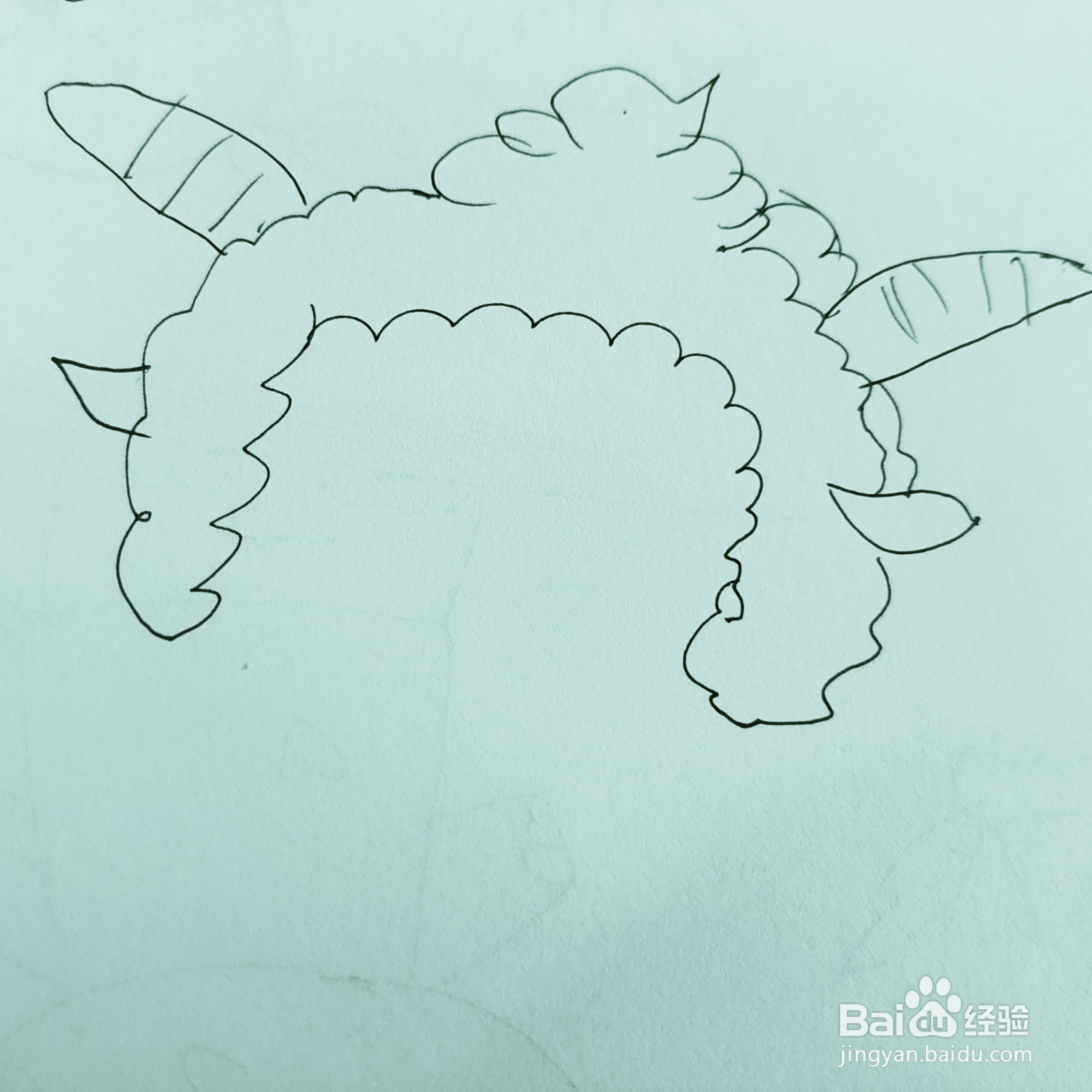 如何来画一只活泼的喜羊羊简笔画呢？