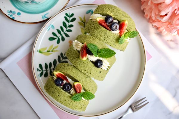 抹茶无花果蛋糕卷