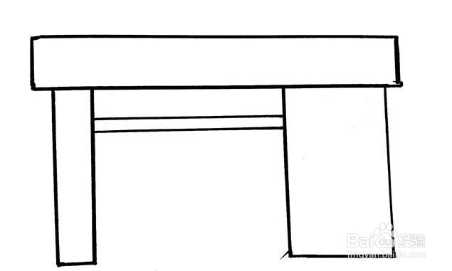 办公桌的简笔画怎么画?