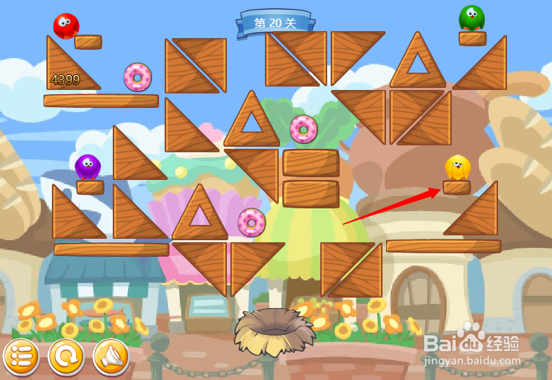 小游戏泡泡鸟历险记第20关