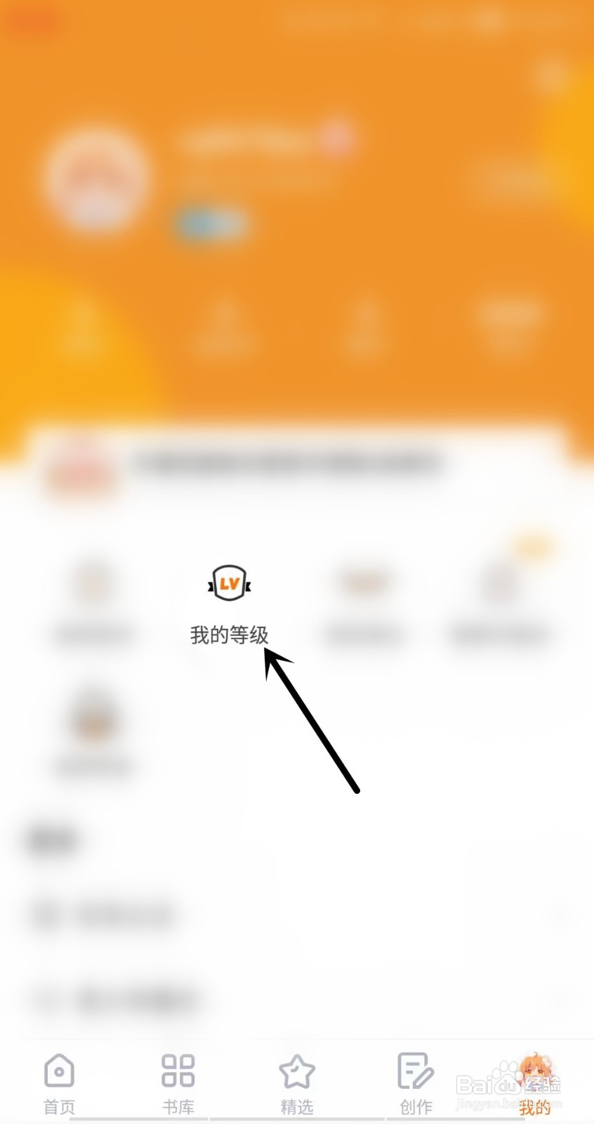 橙光阅读器怎么查看我的等级？