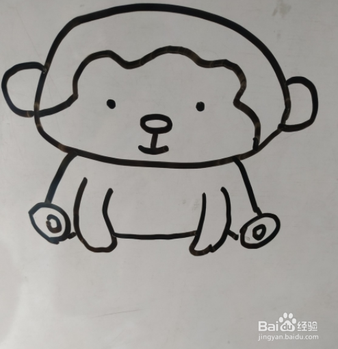 如何画猴子的儿童画