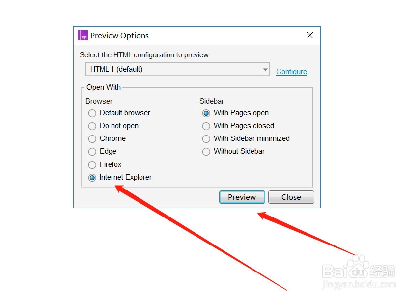 Axure如何通过IE浏览器进行预览,详细教程