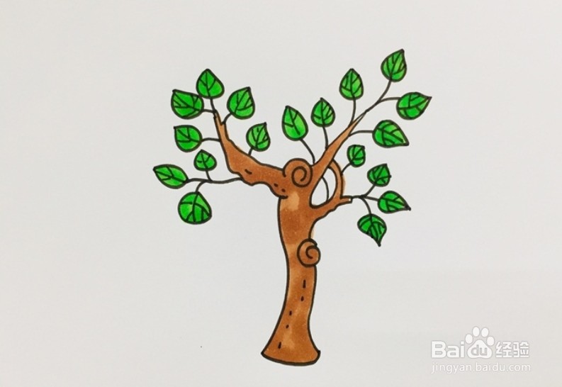 伴儿成长简笔画系列-桑树怎么画