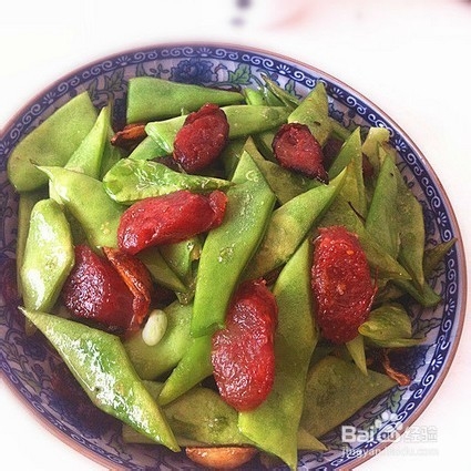 【腊肠炒豆角】家常菜