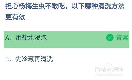 杨梅生虫不能吃,怎么清洗方法更有效蚂蚁庄园