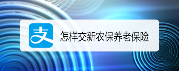 <b>怎样交新农保养老保险</b>