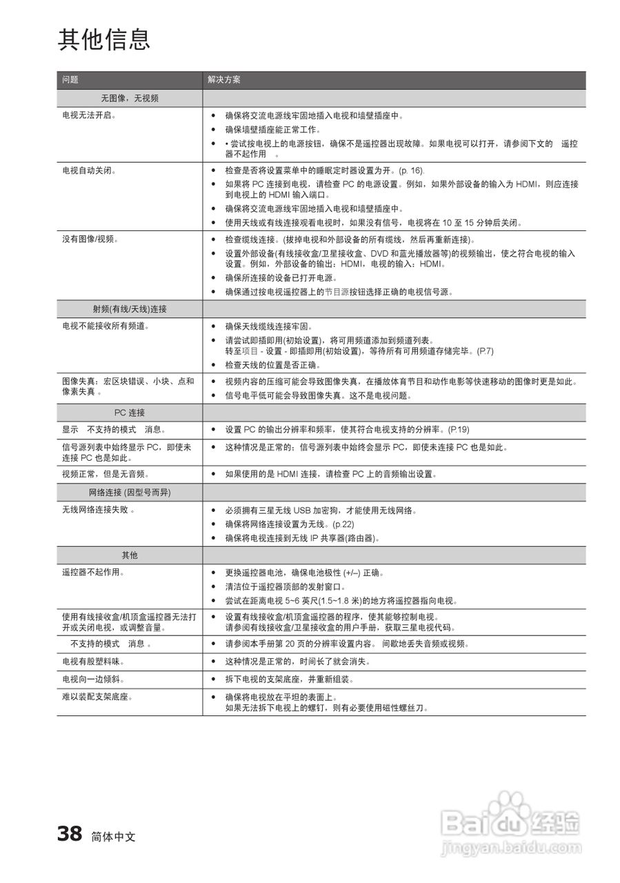 三星UA37C5000QR液晶彩电使用说明书:[4]