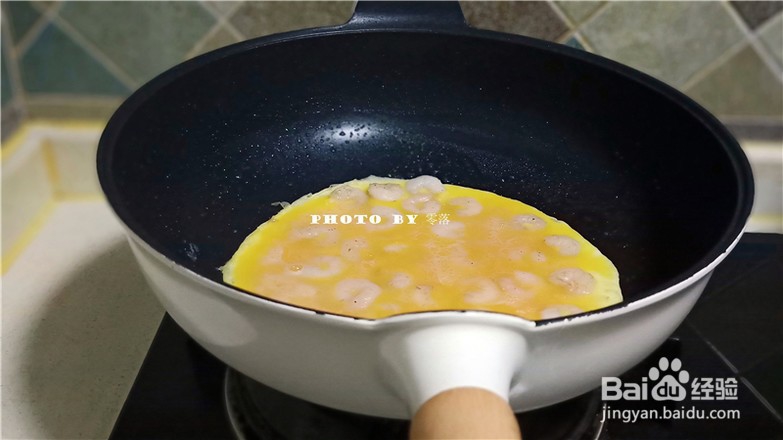 教你做虾仁鸡蛋饼