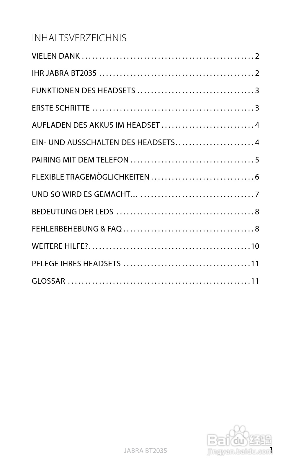 捷波朗BT2035蓝牙耳机使用说明书:[6]