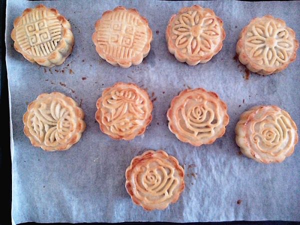 麻薯红豆沙月饼