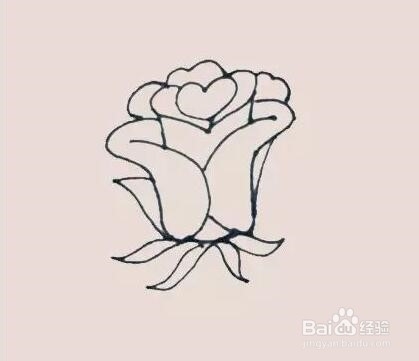 伴儿成长简笔画系列-怎样画玫瑰花简笔画