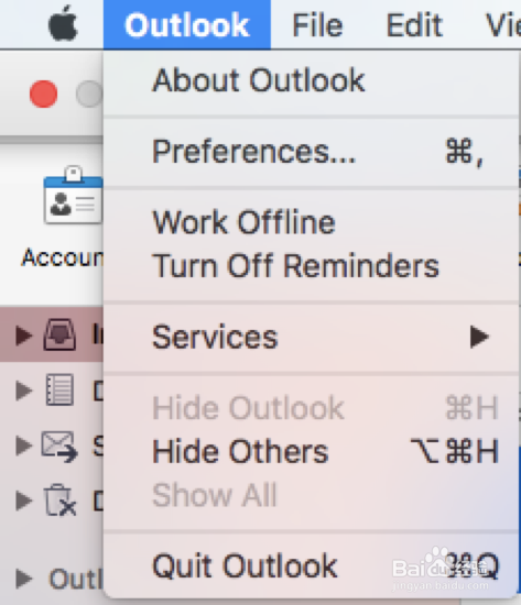 outlook2016 MAC版 设置日历显示周数