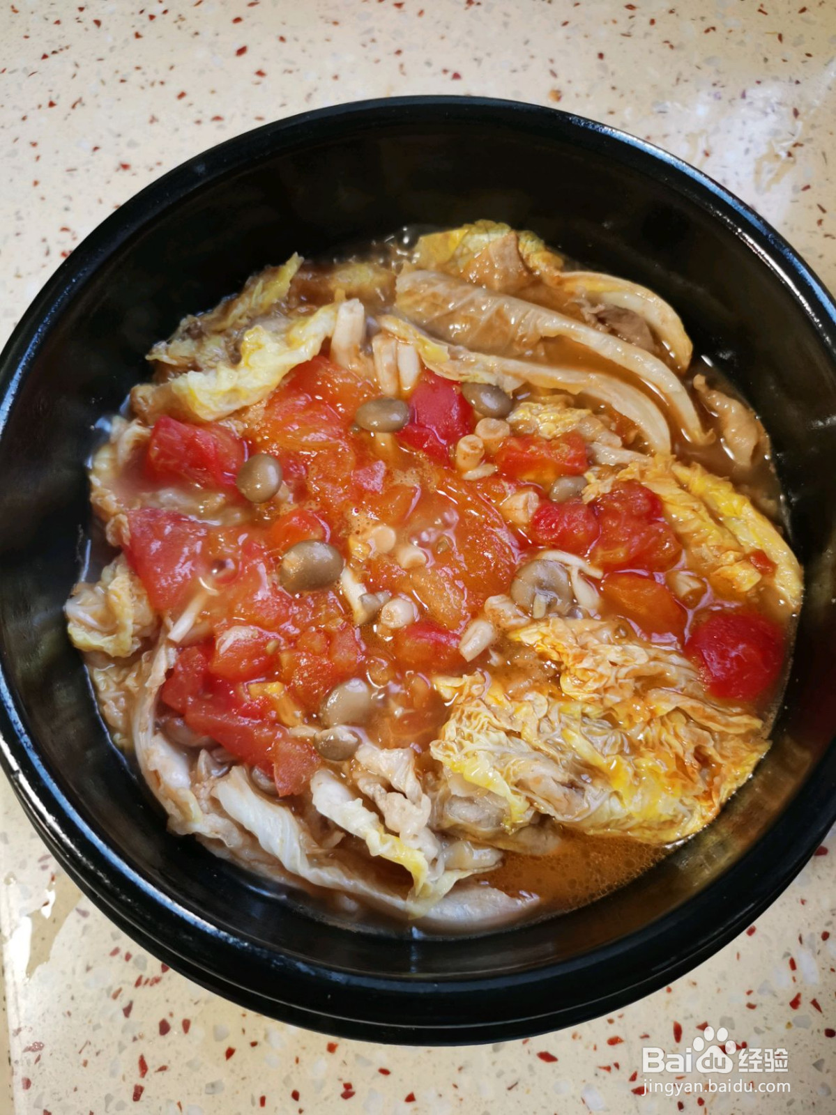 番茄白菜肥牛锅的做法