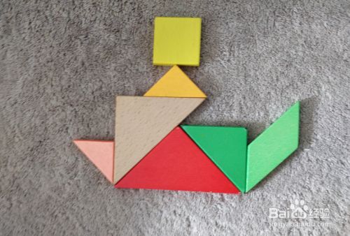 用七巧板怎样拼一个开玩具车的小孩儿?