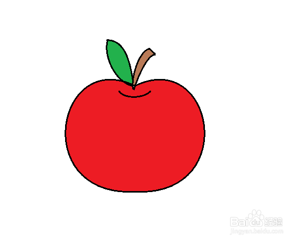 苹果怎么画简笔画