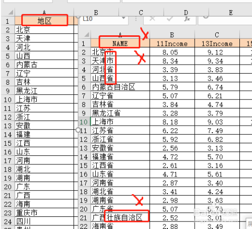 Excel可视化：做个动态地图查看各省区收入分布