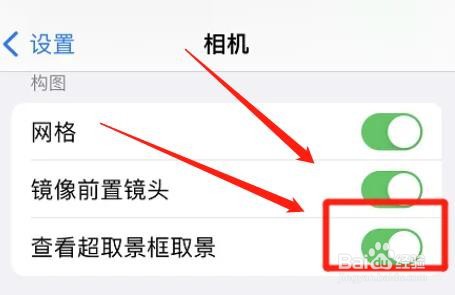 苹果在哪启用查看超取景框取景功能