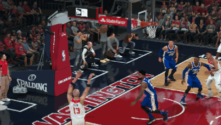 NBA2K19游戏空档位中投上篮技巧