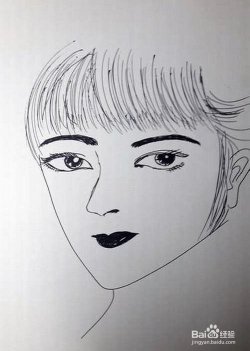 画一个古典美女