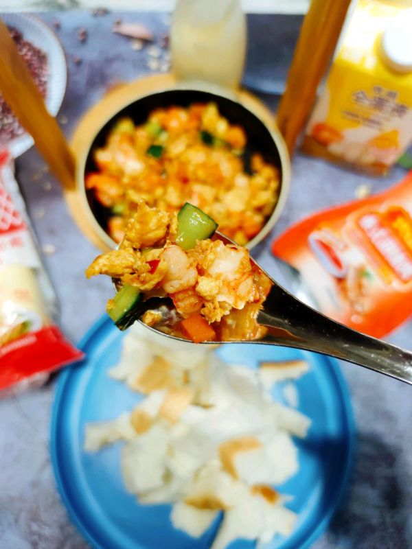 低脂沙拉虾仁吐司碎