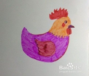 公鸡画法教程(3)亲子简笔画,公鸡怎么画?