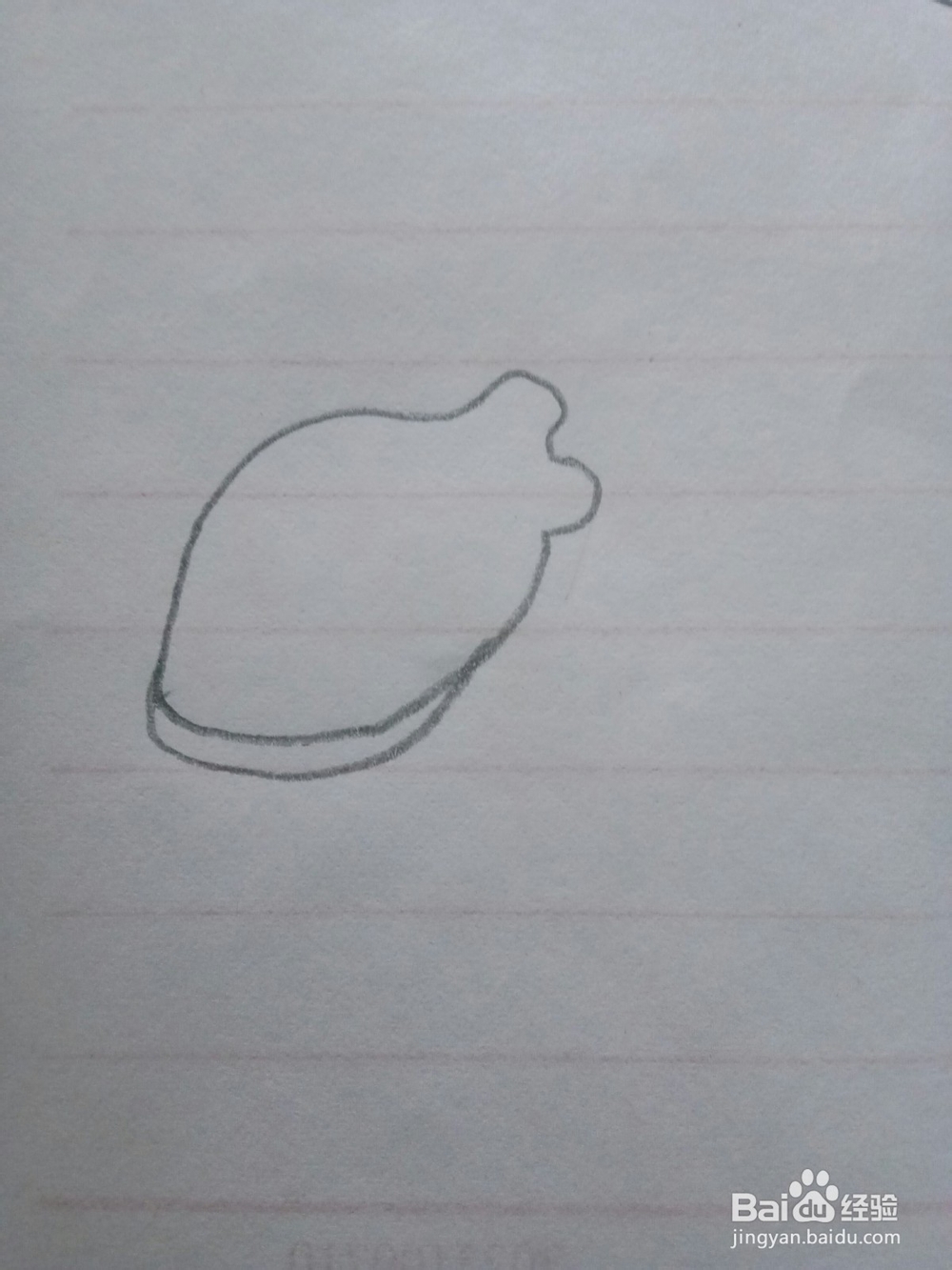 简笔画木瓜的画法1