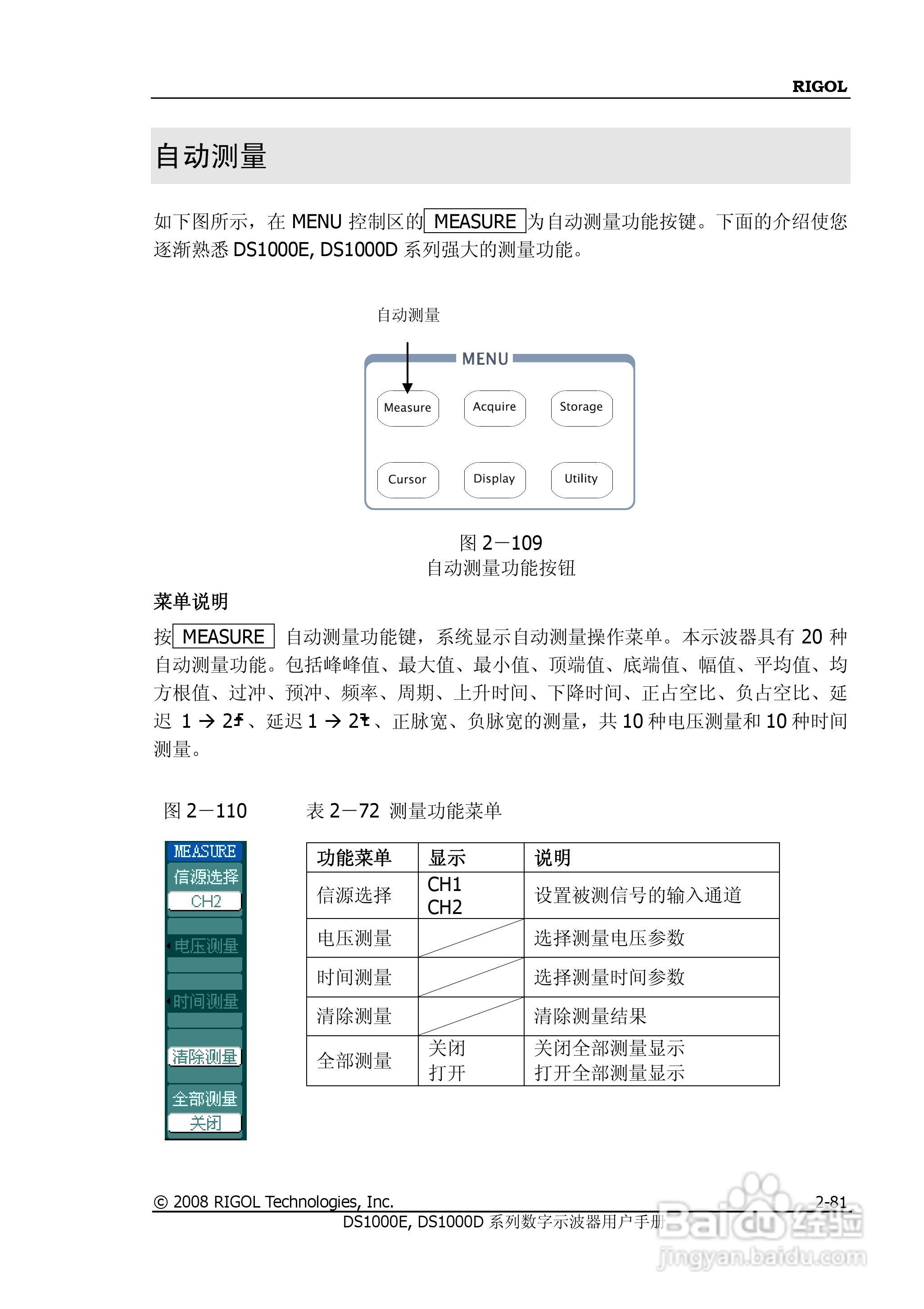RIGOL DS100E/1000D系列数字示波器用户手册:[12]